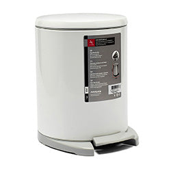 PAPELERA CIGO ACERO 6L D20X28CM BLANCO MATE