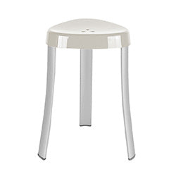 BANCO ALUMINIO ANTIDESLIZANTE 28X29X45CM BLANCO