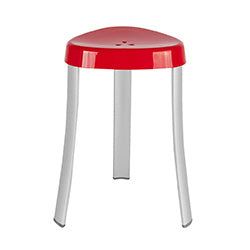 BANCO ALUMINIO ANTIDESLIZANTE 28X29X45CM ROJO