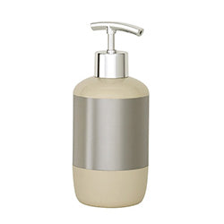DISPENSADOR DE JABON LIMA 450ML ACERO INOXIDABLE BEIGE