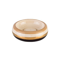 JABONERA LIDYANA CERAMICA BEIGE/NEGRO