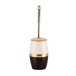 ESCOBILLA P/ INODORO LIDYANA CERAMICA BEIGE/NEGRO