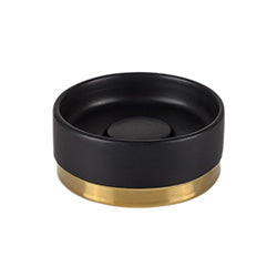 JABONERA MATILDA CERAMICA NEGRO/DORADO
