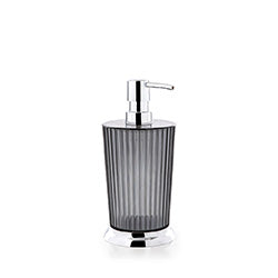 DISPENSADOR JABON NELY PLAST 20x9x10CM TRANSP/GRIS