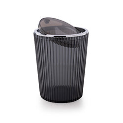 PAPELERA NELY PLASTICO 23x19x19CM TRANSP/GRIS