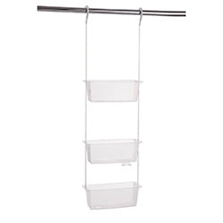 ORGANIZADOR DUCHA PLAST/A. INOX 95x29x10CM TRANSP