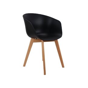 SILLA HAY POLI/MADERA 57X54X80CM NEGRO