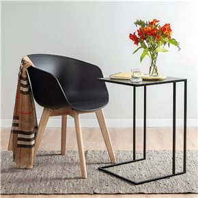 SILLA HAY POLI/MADERA 57X54X80CM NEGRO
