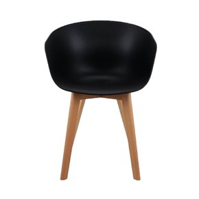 SILLA HAY POLI/MADERA 57X54X80CM NEGRO