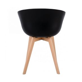 SILLA HAY POLI/MADERA 57X54X80CM NEGRO