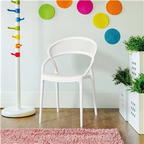 SILLA KANSAS POLIPROP 58x53x83CM BLANCO