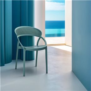 SILLA KANSAS POLIPROP 58X53X83CM VERDE AGUA