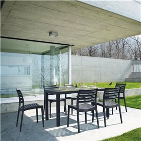 SILLA DALLAS POLIPROPILENO 58x46x84CM GRIS