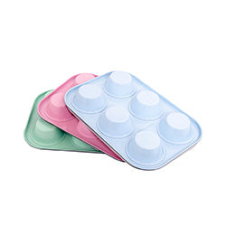 MOLDE MUFFIN X6 ACERO 26.5X18.5X3CM ESP 0.4MM SURT