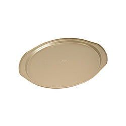 PIZZERA C/ ASAS ACERO DORADO. D33X1.7CM/ESP 0.9MM