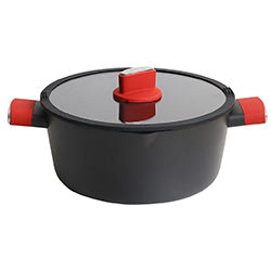 OLLA 6.2L C/TAPA ALUM ANTIAD INDUCC   NEGRO. 28x12CM