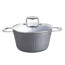 OLLA C/TAPA ALUMINIO INDUCC 20X11CM 2L GRIS/PLATA