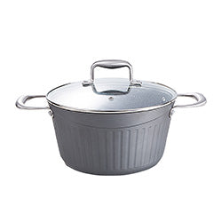 OLLA C/TAPA ALUMINIO INDUC  3.7L GRIS/PLATA. 24X13CM