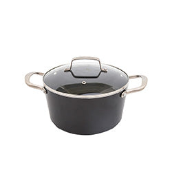 OLLA C/TAPA ALUM. INDUCC. RETRO GRIS D24x13CM