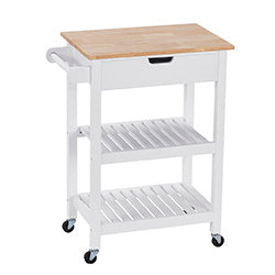 MESA SERVICIO MADERA 2 EST 1 CAJ 64X39X85CM BLANCO