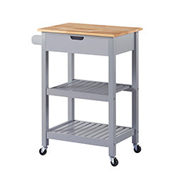 MESA AUXILIAR MADERA 2 EST 1 CAJ 64X39X85CM GRIS