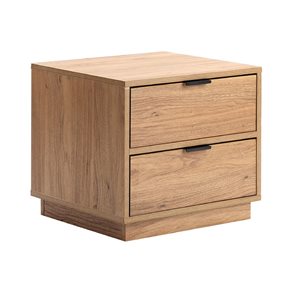 MESA DE LUZ 2 CAJONES MDF 45x40x41CM MIEL