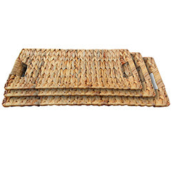SET 3 BANDEJAS RECT. 56/52/48CM JACINTO DE AGUA
