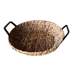 CANASTA REDONDA C/ ASAS JACINTO DE AGUA. D45X10CM