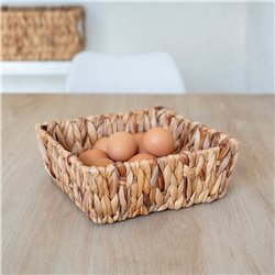 PANERA CUADRADA 23X23X8CM JACINTO DE AGUA