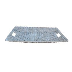 BANDEJA RECT. 52X29X5CM JACINTO DE AGUA BLANCO