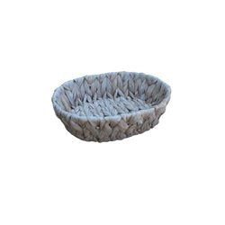 PANERA OVAL 23X19X7CM JACINTO DE AGUA BLANCO