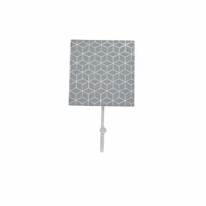 PERCHERO CUADRADO MADERA 10x4.5x16CM GRIS