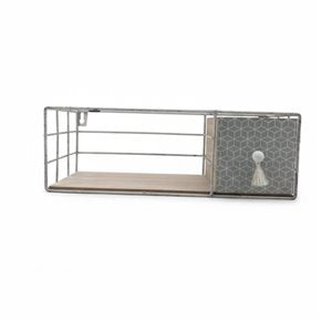 ORGANIZADOR DE ESCRITORIO MADERA 36x13x12CM GRIS