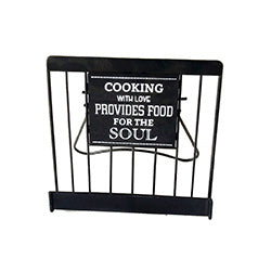 SOPORTE PARA LIBRO/TABLET METAL NEGRO. 21x4.5x19CM