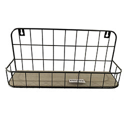 ESTANTE METAL/MADERA 40x12.5x18CM NEGRO