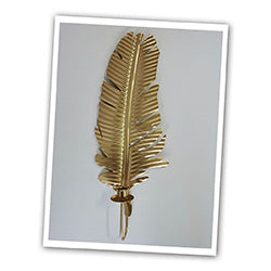 HOJA METAL DECORATIVA 18x49x8CM DORADO