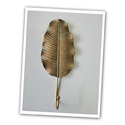 HOJA METAL DECORATIVA 10x26x5CM DORADO