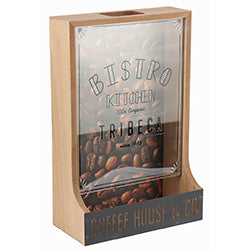 CAJA PARA CAFE MADERA NATURAL 21x10x32CM