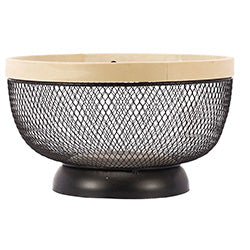 FRUTERO METAL GRIS/NATURAL D25x14.5CM