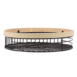 BANDEJA METAL GRIS/NATURAL.  D30x7CM