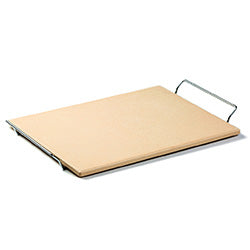 PIEDRA REFRACTARIA PIZZA C/ SOPORTE.  30X44X1.2CM