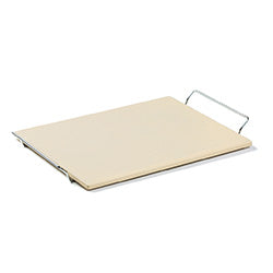 PIEDRA REFRACTARIA PIZZA C/SOPORTE.  30X38X1.2CM