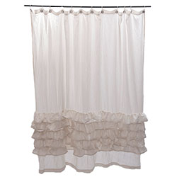 CORTINA DE BAÑO "VICTORIA" BLANCO 1.8X1.8M