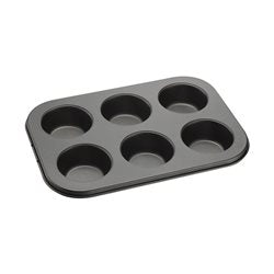 MOLDE MUFFIN X6 ANTIADHERENTE 26.5x18x3CM GRIS O.K