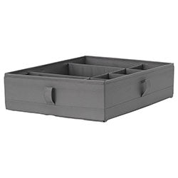 ORGANIZADOR CON DIVISIONES TELA GRIS 44x34x11CM