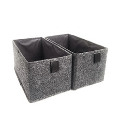 ORGANIZADOR FIELTRO GRIS 28x14x13CM