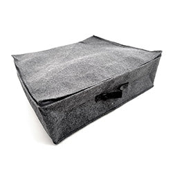 ORGANIZADOR CON TAPA Y CIERRE FIELTRO GRIS 55x50x17CM