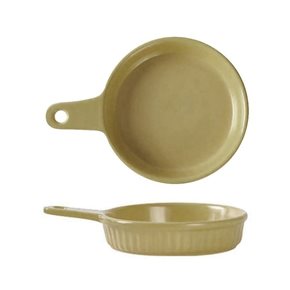 PLATO FACETADO C/MGO CERAMIC 22x17x5CM BEIGE MATE