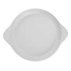 PLATO CON ASAS CERAMICA BLANCO MATE.  23x19x3CM