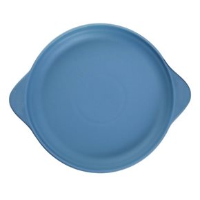 PLATO CON ASAS CERAMICA 23x19x3CM AZUL MATE